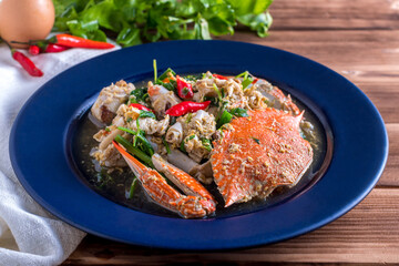 Stir Fried Crab with Chinese Celery