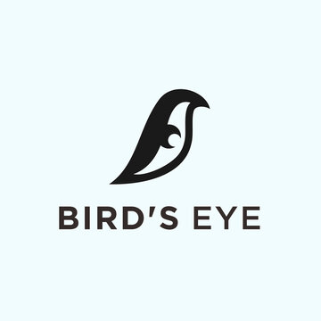 abstract dove logo. eye icon