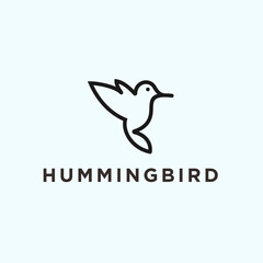 abstract hummingbird logo. bird icon