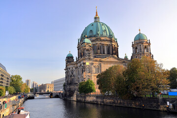 Fototapeta na wymiar The Berlin Cathedral at Museum Island. Germany, Europe. 