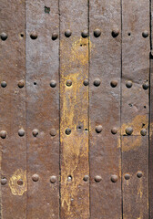 Fototapeta premium Texture, Japanese Traditional Temple Architecture, Rusty metal, iron wall