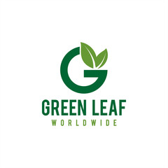 Green ecology logo vector icon illustration, Abstract Green Leaf Logo design vector template