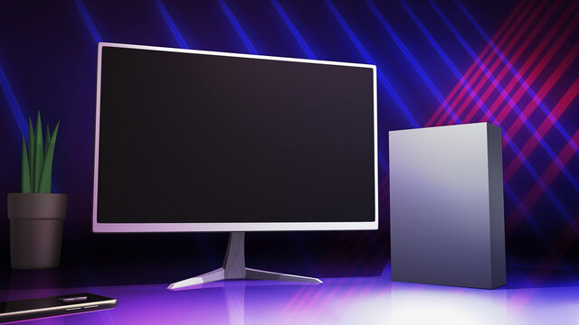 Software box mock up. A 3D render template to promote your pc software package on social media