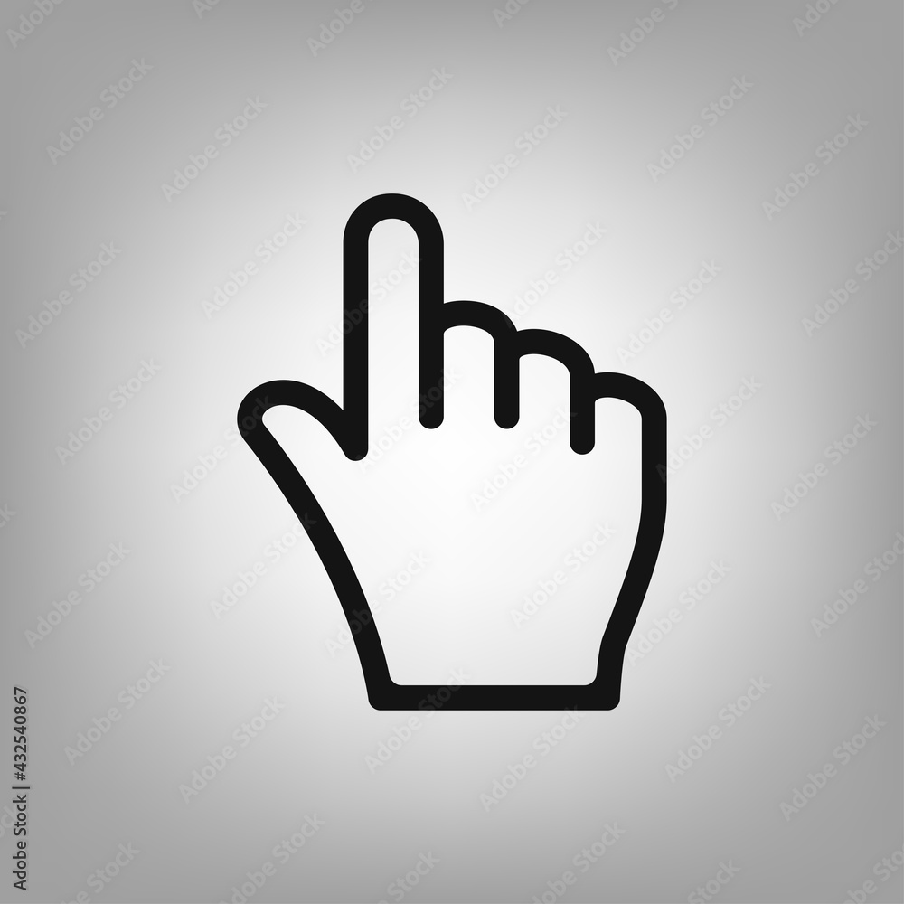 Poster mouse cursor icon for the interface of applications, games.