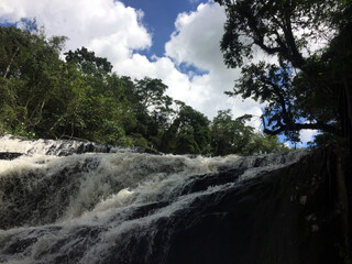 waterfall in the mountains