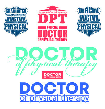 Doctor of physical therapy design concept, logo for physiotherapist