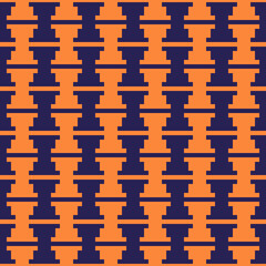 Seamless pattern. Ethnic ornament. Embroidery background. Tribal wallpaper. Ethnical folk image. Tribe motif. Ancient mosaic. Digital paper, web design, textile print, backdrop. Vector art work