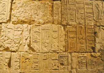 Fototapeta na wymiar Ancient Egypt Stone Tomb Signs
