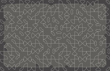 White lines geometric on gray, vector
