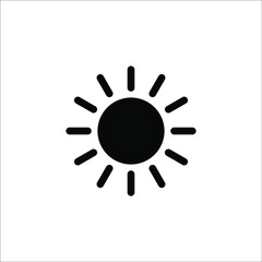 Sun icon vector. Brightness Icon vector on white background.