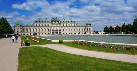 Fototapeta na wymiar Belvedere Palace Park. Vein. Austria.