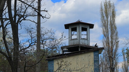
An abandoned rescue station with an observation tower near one of the Odessa beaches.