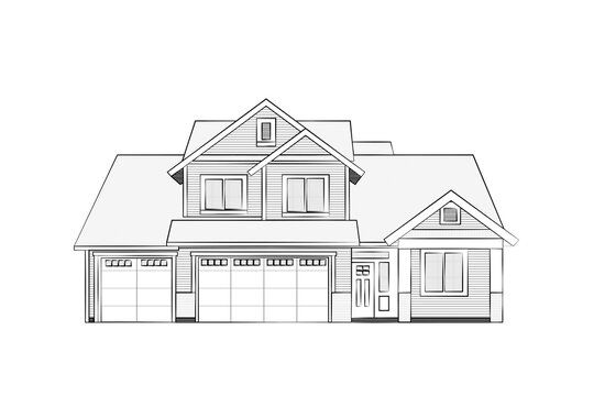 house illustration,  building or home  drawing  -