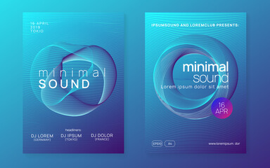 Fototapeta premium Neon club flyer. Electro dance music. Trance party dj. Electroni