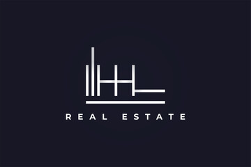 Minimalist Real Estate Logo. Construction, Architecture or Building Logo Design