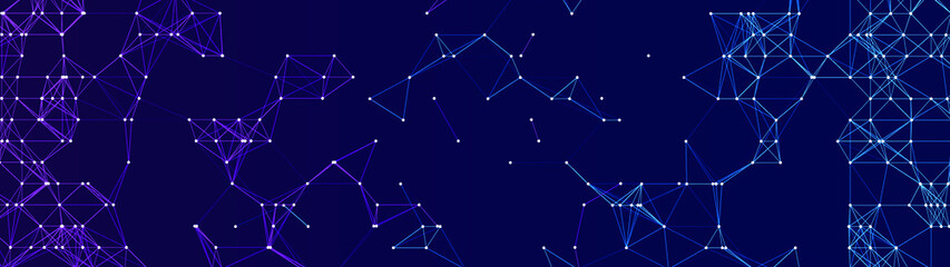 Abstract digital background of points and lines. Plexus. Big data. Network or connection. Abstract technology science background. 3d vector illustration.