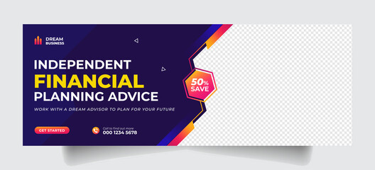 Digital marketing agency facebook cover  template