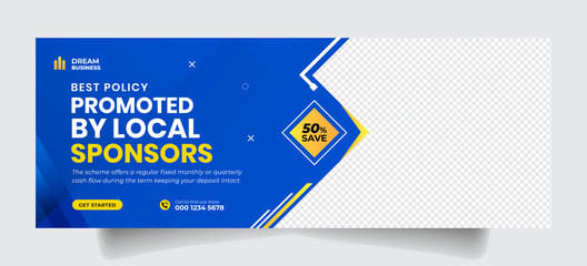 Digital marketing agency facebook cover  template