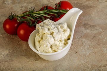 Soft cream cheese with herbs