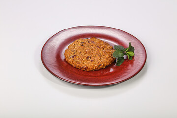 Natural homemade cookie in the plate
