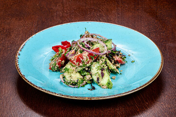 Georgian vegetable salad with walnut