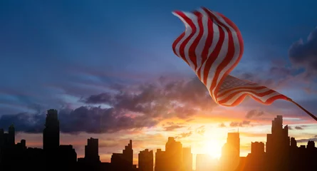 Foto auf Alu-Dibond US American flag © U2M Brand