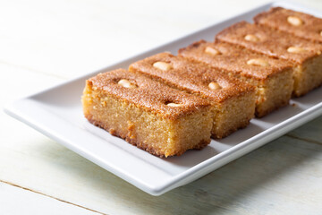 Turkish Dessert Sambali or Damascus Dessert (Sam Tatlisi)