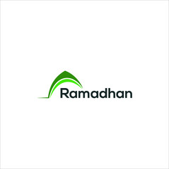 creative mosque and ramadan logo design vector template