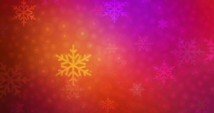 4K looping dark pink, red video sample in carnival style. Quality abstract video with colorful Christmas symbols. Slideshow for mobile apps. 4096 x 2160, 30 fps.