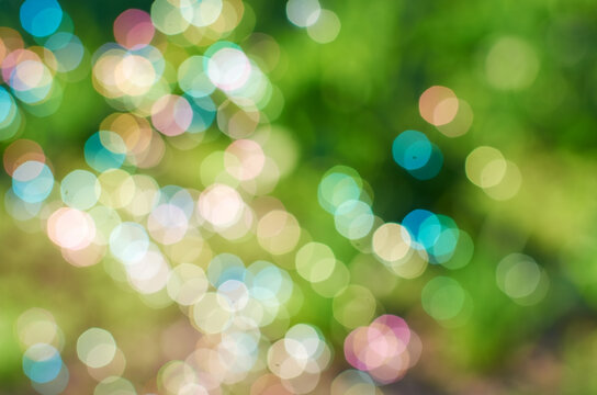 Defocused Lights on colourful dackground