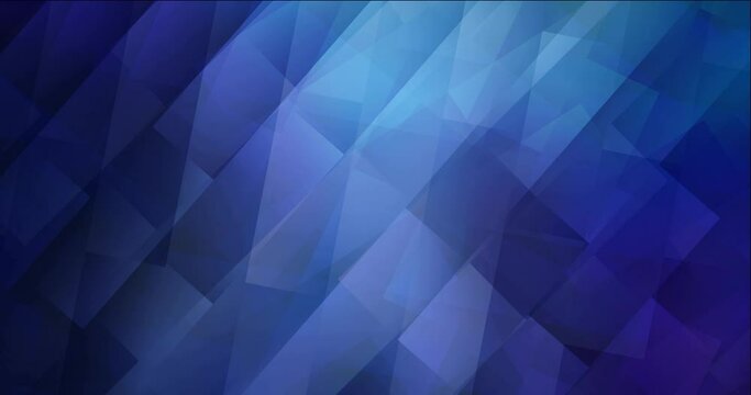 4K looping dark blue video footage with rhombus. Shining colorful animation with rectangle shapes. Flowing design for presentations. 4096 x 2160, 30 fps.