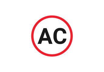 this creative and unique latter AC logo design