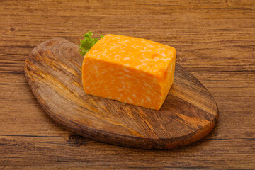 Marble cheese brick over board