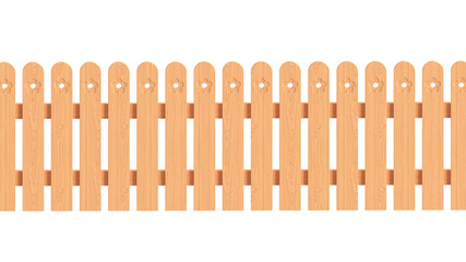 wooden fence isolated on white