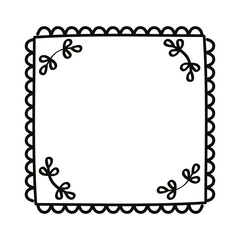 square draw leafs frame