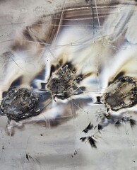 welding burns on galvanized metal