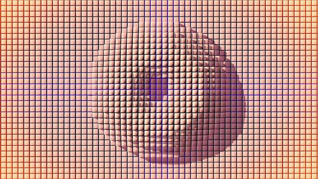 An animated circular symbol on the wall. - speaker imagery.