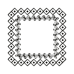 Obraz premium square draw geometric frame