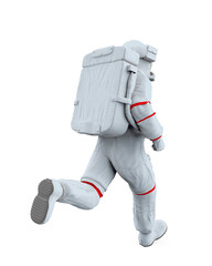 astronaut is running on white background rear view © DM7