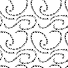 Seamless vector background of abstract decorative curved elements