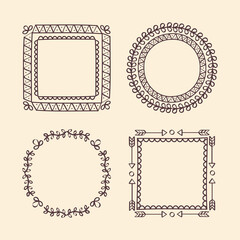 four drawn frames