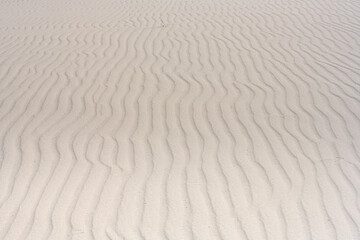 Ripples In White Sand Dune Texture