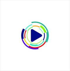 Video and Media logo design vector template