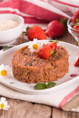 Strawberry risotto.