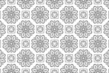 Seamless Abstract Floral Pattern in Oriental Style