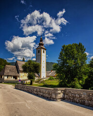 Fototapeta na wymiar Lake Bohinj in Slovenia 