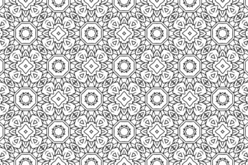 Seamless Abstract Floral Pattern in Oriental Style
