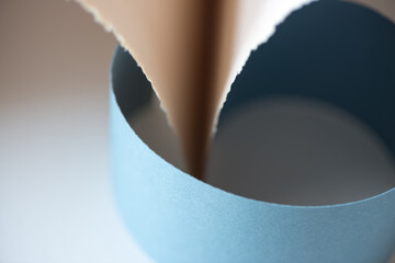 abstract background - or composition in various fine art papers in beige, dusty blue, brown, and white