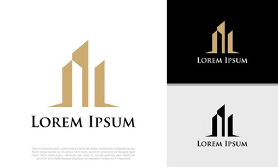 Real Estate Logo. Luxury Logo. Construction Architecture Building Logo Design Template Element	
