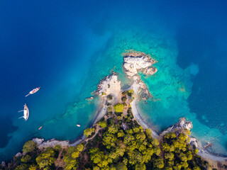 Fototapeta premium Mediterranean sailing in Turkey, Fethiye 